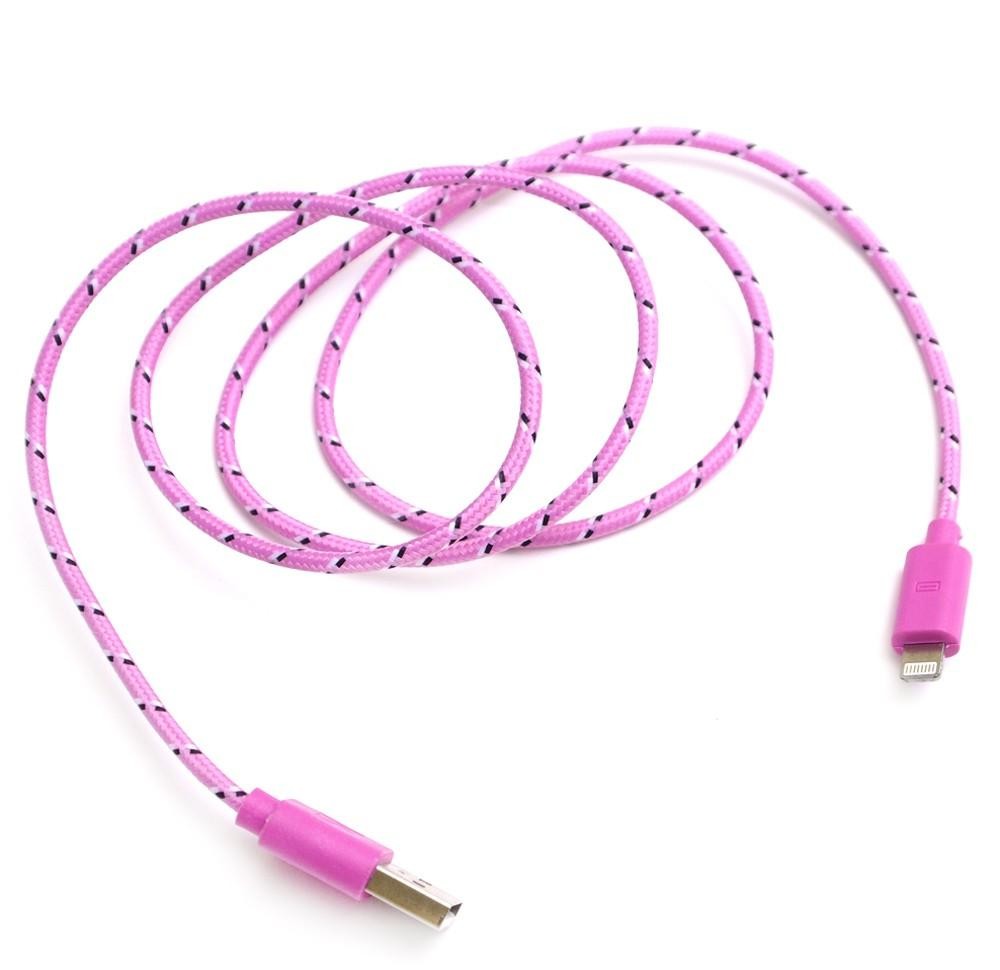 Купить шнур для зарядки. Провод розовый юсби. Зарядка коротыш 2 USB розовая. Розовый зарядный кабель. Кабель для айфона розовый.