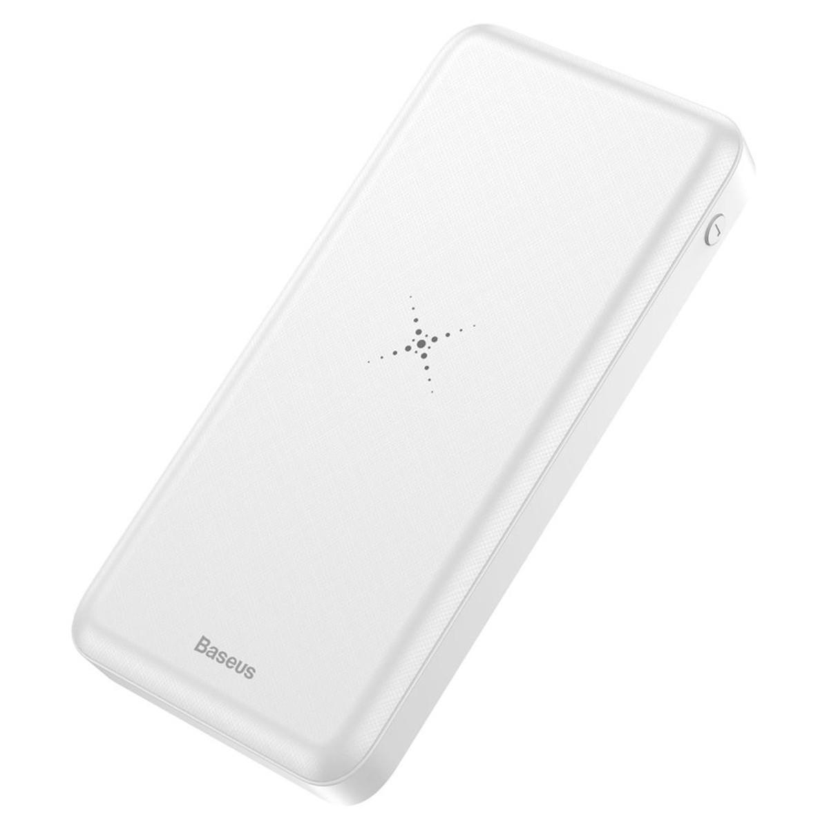 PowerBank с беспроводной зарядкой Baseus M36 Wireless 10000mAh белый  PPALL-M3602