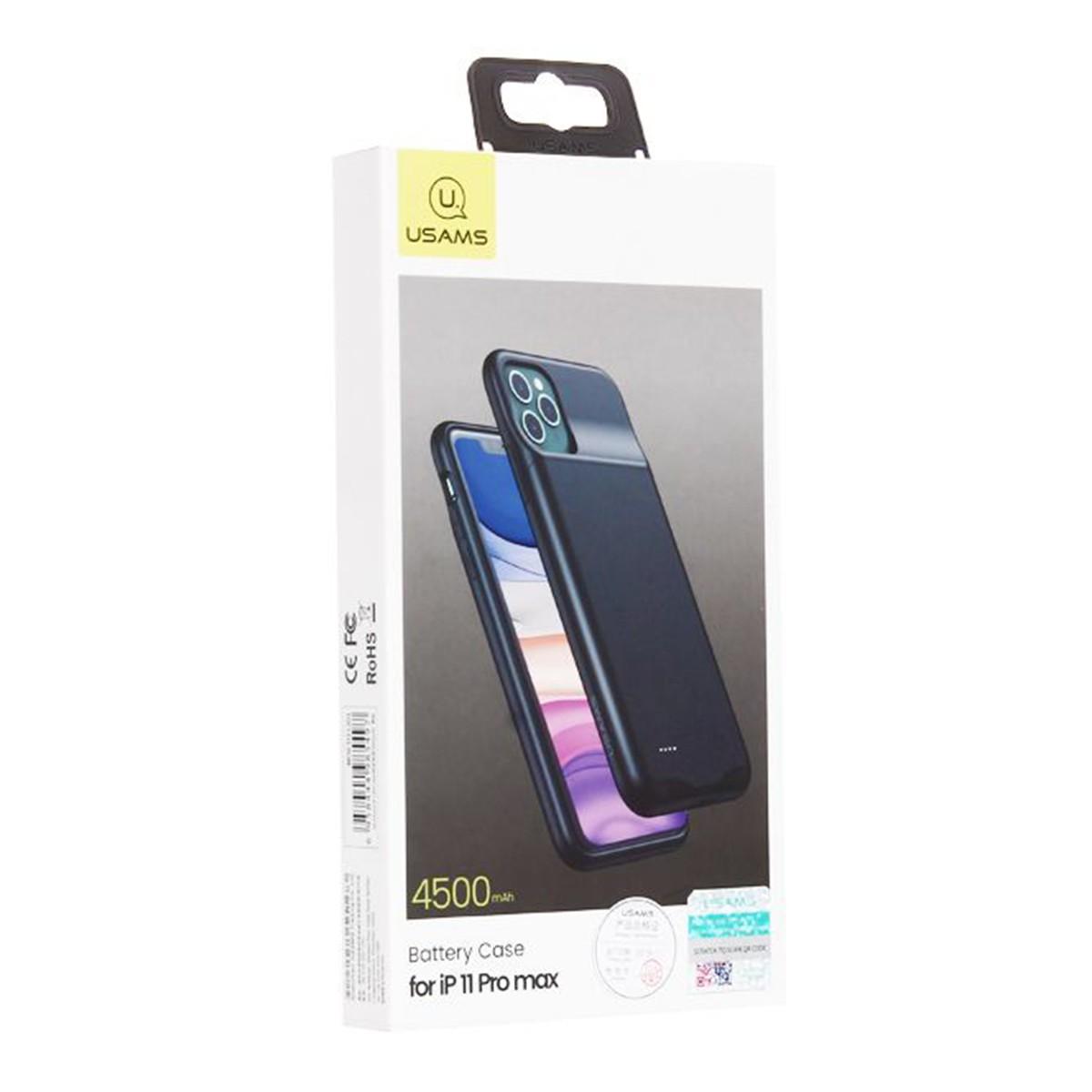 Чехол аккумулятор для iPhone 11 Pro Max 4500mAh черный USAMS US-CD112