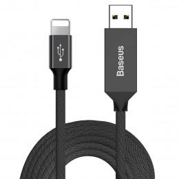 Длинный кабель для iPhone USB - Lightning 5m Baseus Artistic Striped черный CALYW-M01