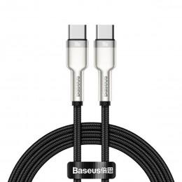 Кабель USB-C / USB-C 100W 1m Baseus Cafule Series Metal черный CATJK-C01