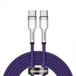 Кабель USB-C / USB-C 100W 2m Baseus Cafule Series Metal фиолетовый CATJK-D05