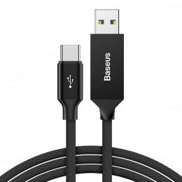 Длинный кабель для Samsung, Huawei USB - Type-C 5m Baseus Artistic Striped черный CATYW-B01