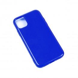 Чехол силиконовый для iPhone 11 синий глянцевый