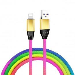 Радужный кабель Lightning USB для iPhone, iPad, iPod в оплётке
