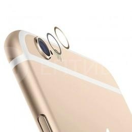 Металлическая защитная накладка для камеры iPhone 6 / 6S золотая