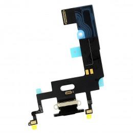 Нижний шлейф Dock коннектор для iPhone XR черный
