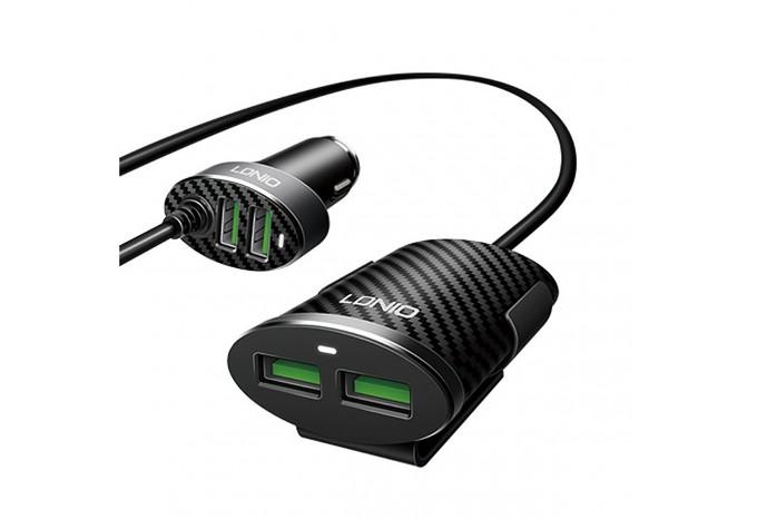 Автомобильное зарядное устройство удлинитель на 4 USB 5.1А LDNIO C502