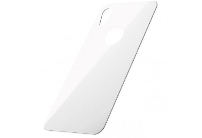 Защитное противоударное стекло Baseus для задней панели iPhone XR белое