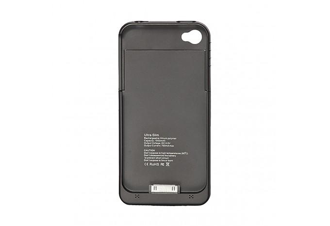 Чехол аккумулятор зарядка 2200mAh для iPhone 4 / 4S черный