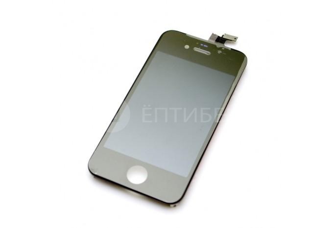 Дисплейный модуль в сборе (тач стекло + экран, матрица) черный для iPhone 4S