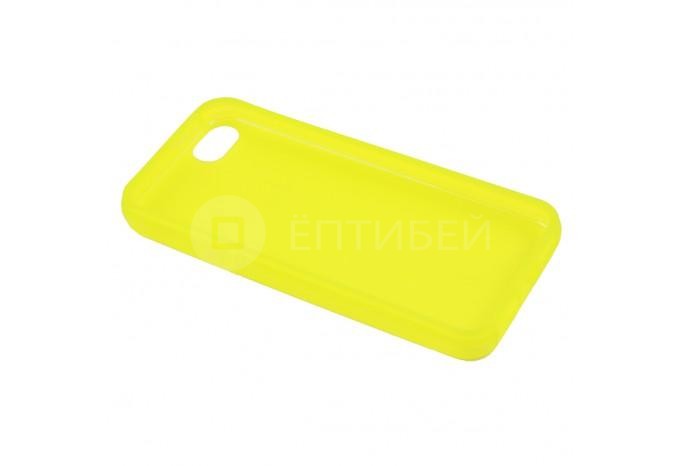 Пластиковый защитный чехол для iPhone 5 / 5S желтый