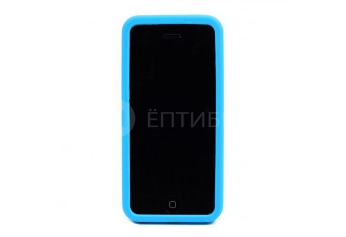 Пластиковый защитный чехол для iPhone 5C голубой