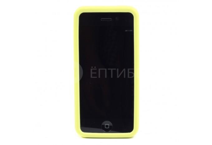 Пластиковый защитный чехол для iPhone 5C желтый