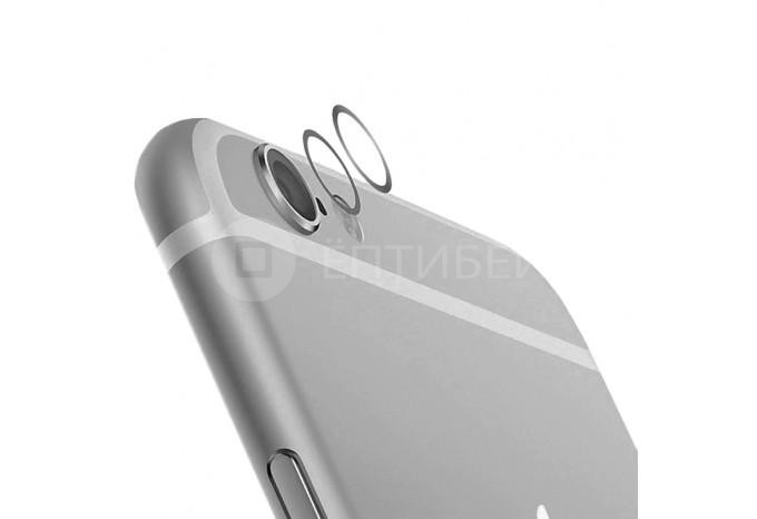 Металлическая защитная накладка для камеры iPhone 6 / 6S черная
