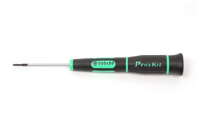 Профессиональная отвертка Proskit Phillips PH#000х50мм (+ 1.2мм) крестовая, SD-081-P1